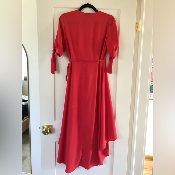 Topshop salmon wrap dress - Picture 2 of 3